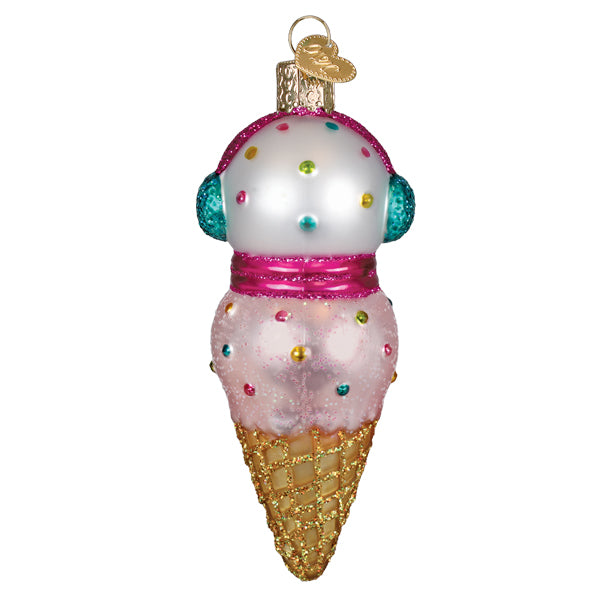 2026 Snowman Ice Cream Cone Christmas Ornament