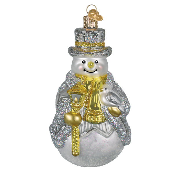 Sterling Snowman Christmas Ornament