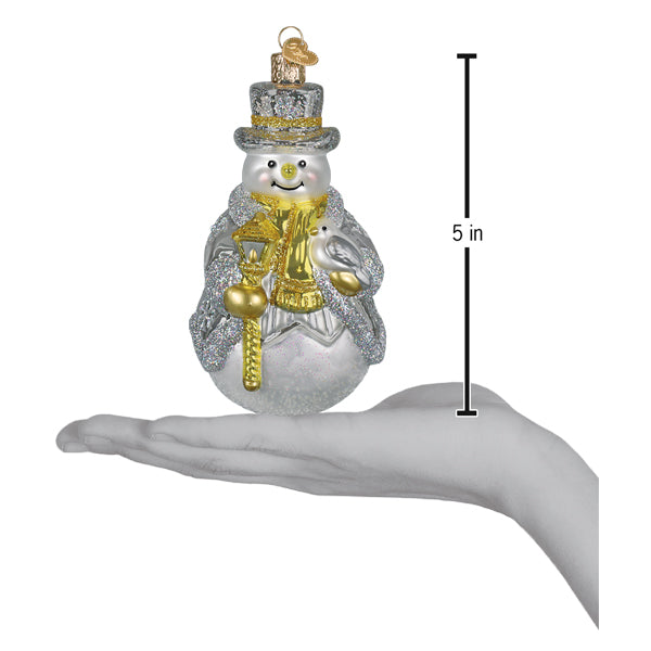Sterling Snowman Christmas Ornament