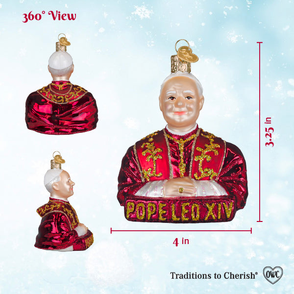 Pope Leo XIV Christmas Ornament