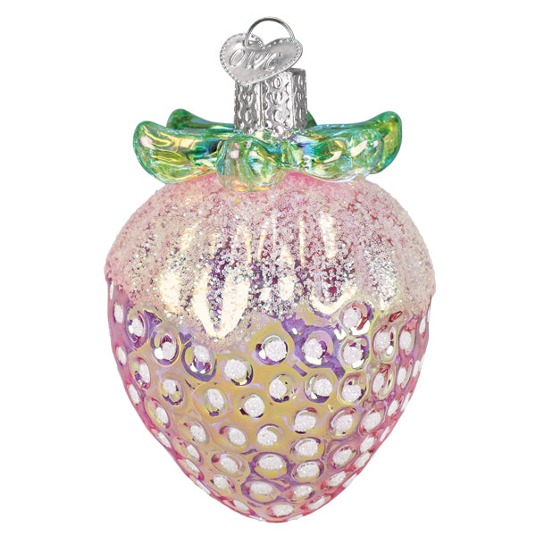 Shimmering Strawberry Christmas Ornament