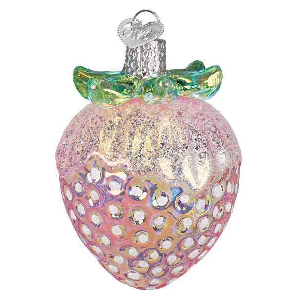 Shimmering Strawberry Christmas Ornament
