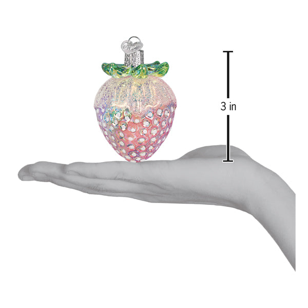 Shimmering Strawberry Christmas Ornament