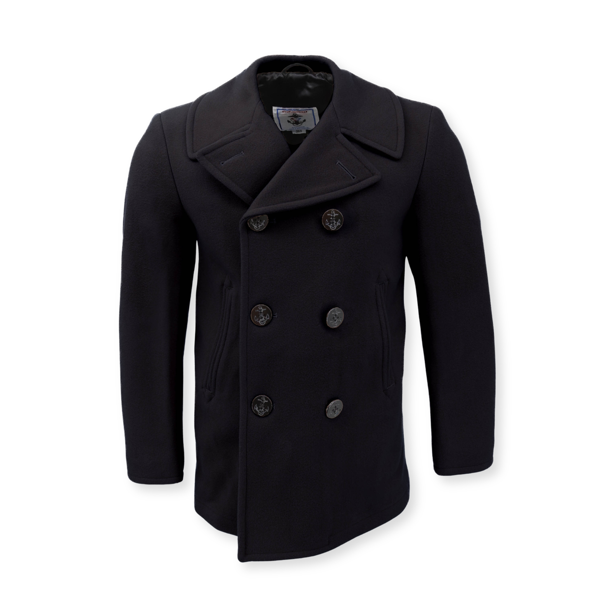 Men's Navigator Wool Peacoat— Black