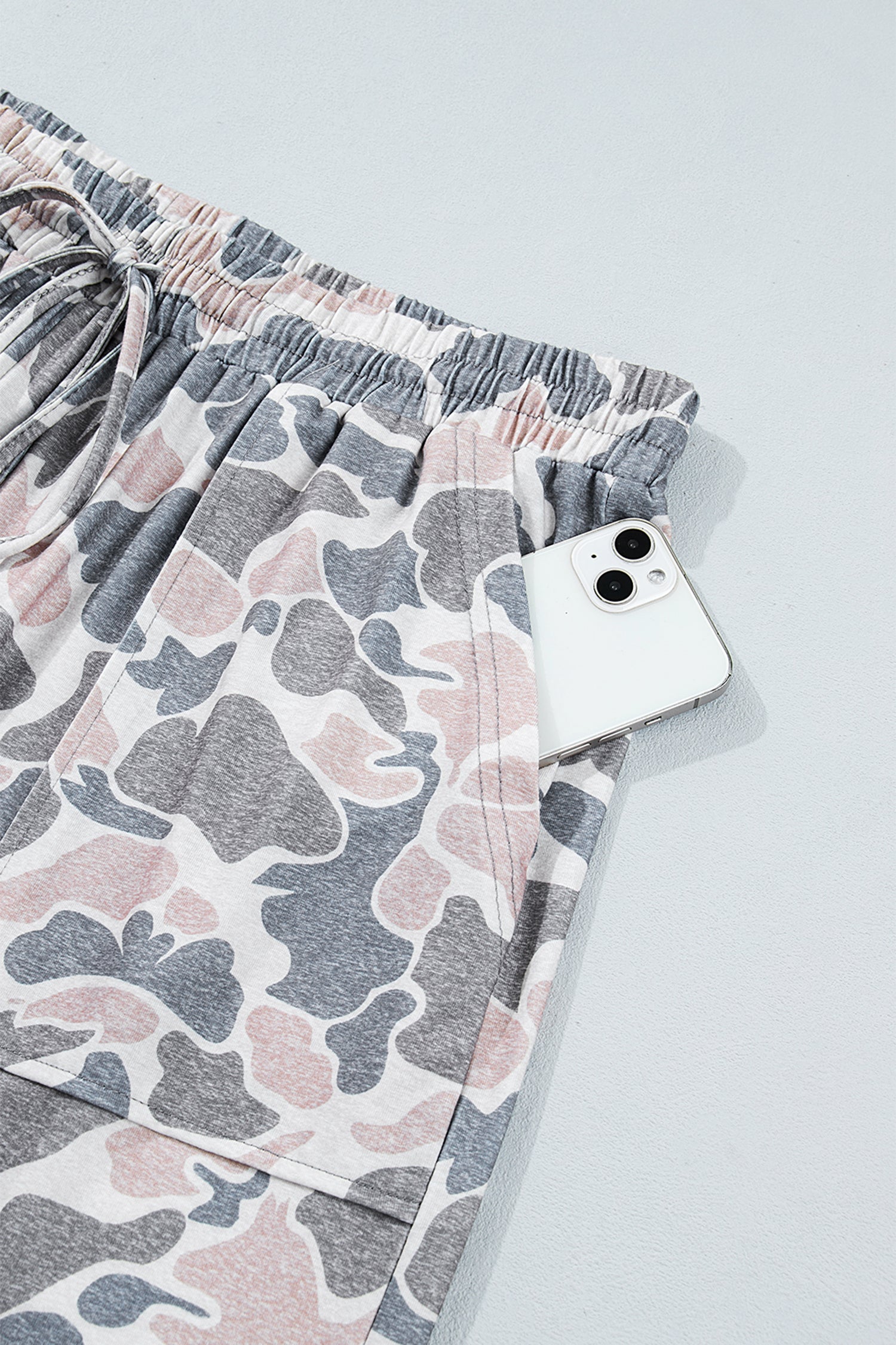 Plus Size Camo Print Ankle Pants