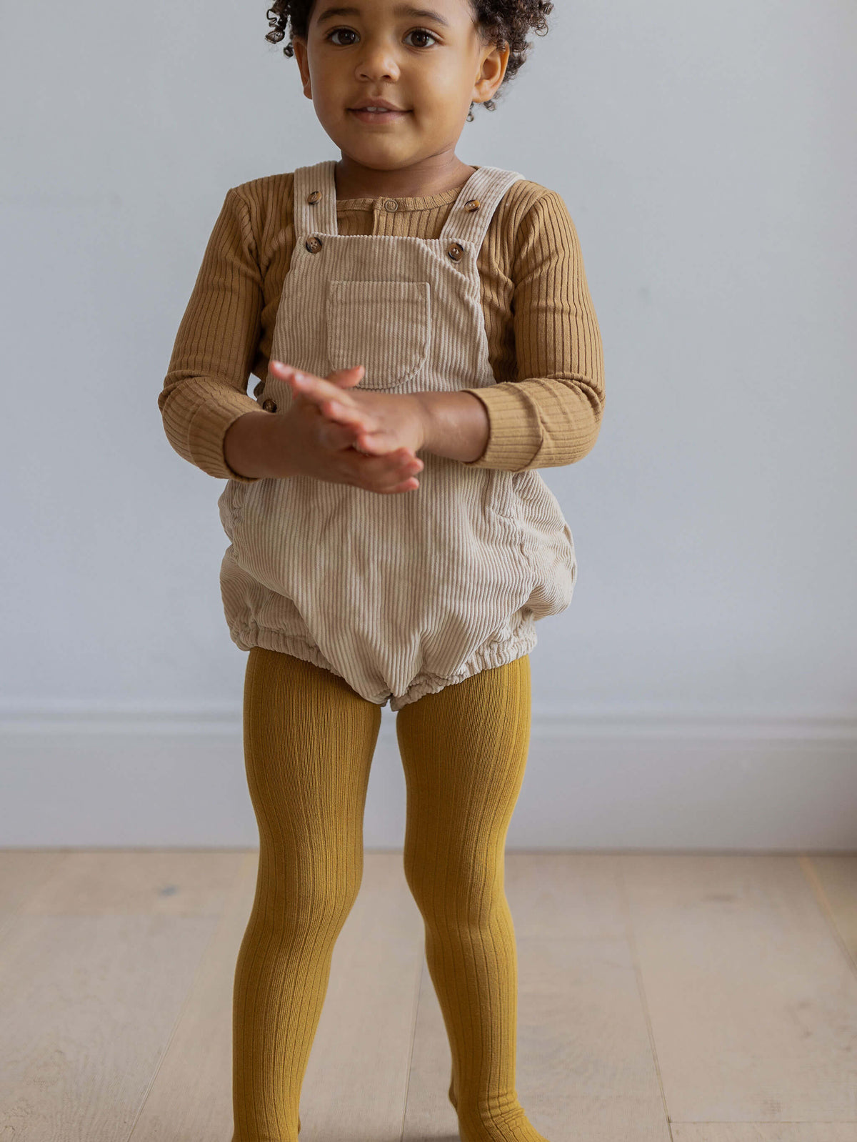 Kids' Ribbed Organic Cotton Blend Tights | The Simple Folk
