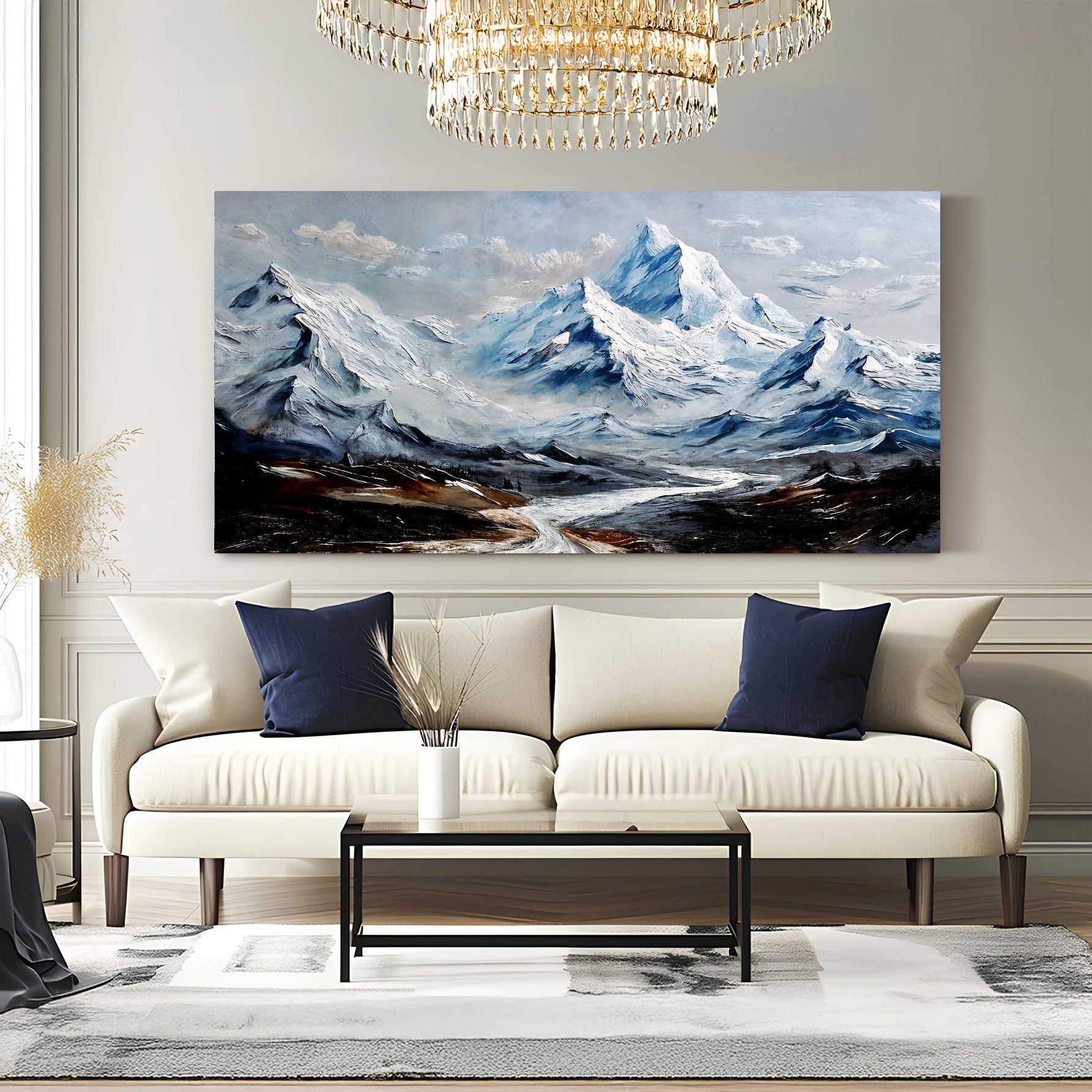 Snowy Peak Canvas Wall Art