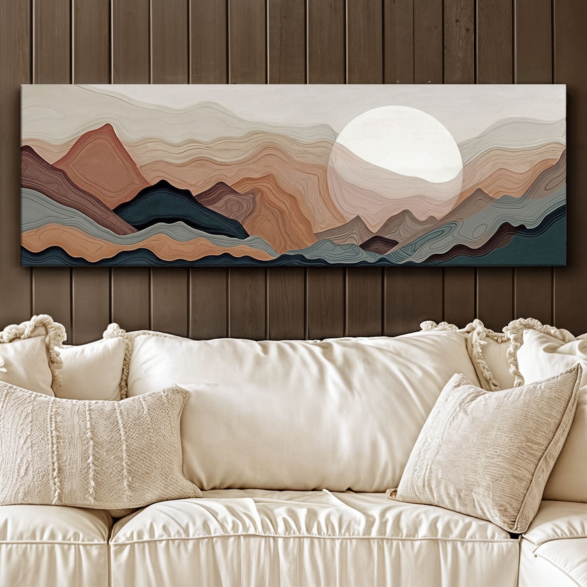 Abstract Mountain Landscape Canvas Wall Art