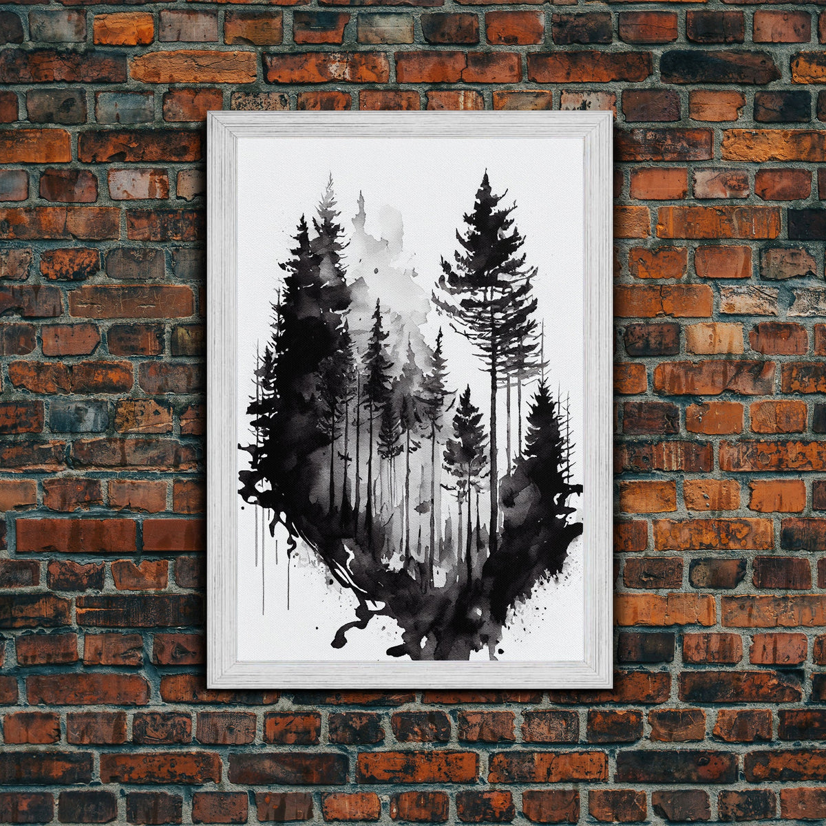 Black & White Forest Canvas