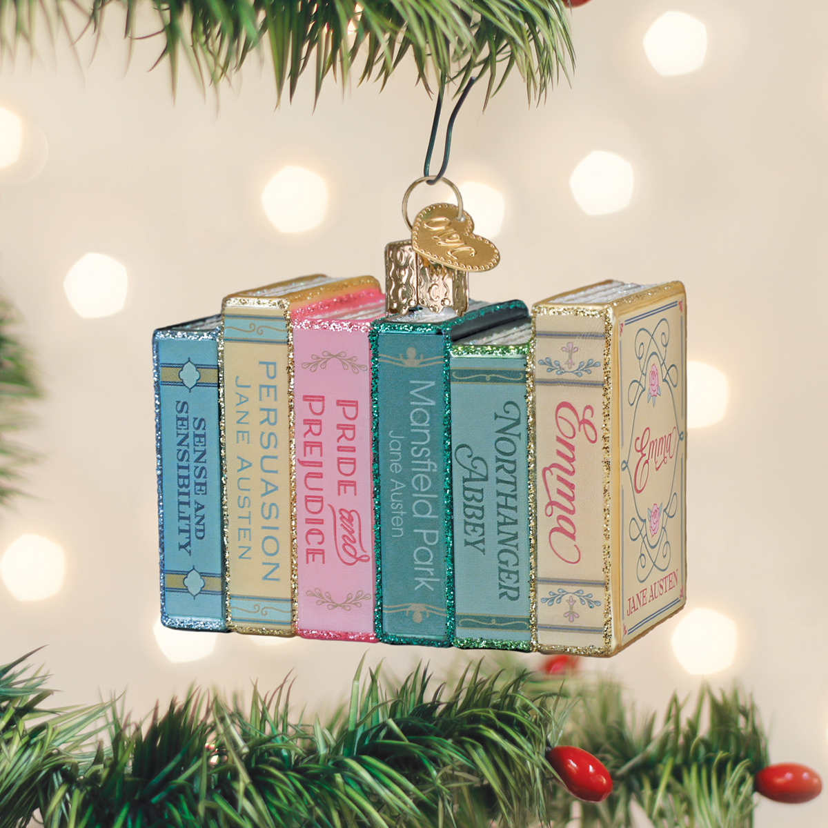 Jane Austen Books Christmas Ornament
