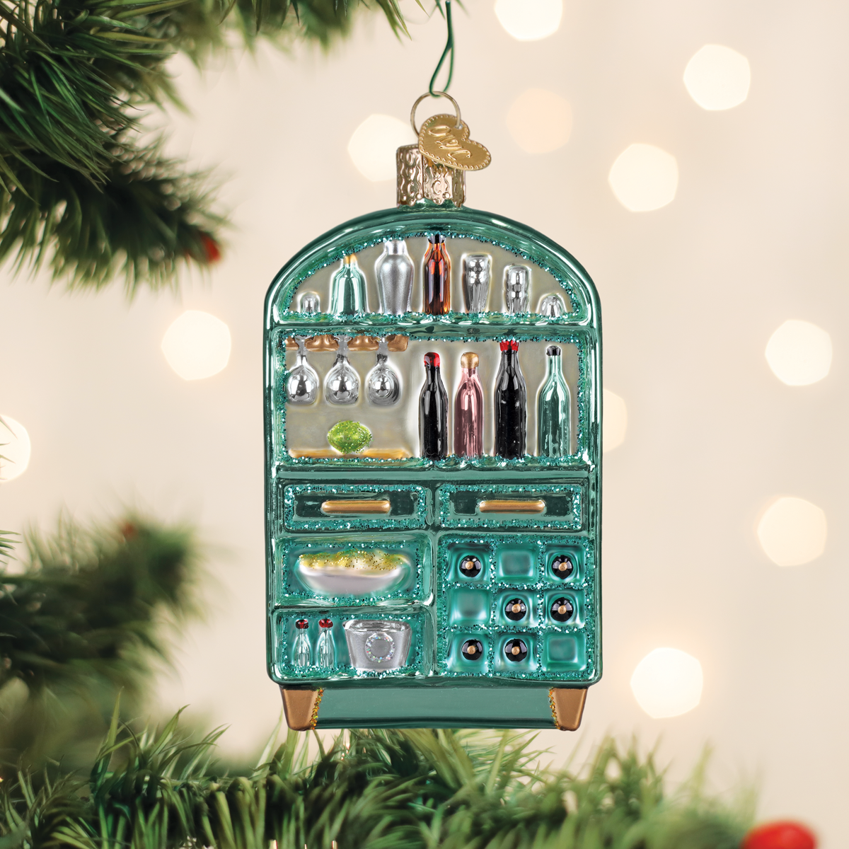 Cabinet of Cheers Christmas Ornament