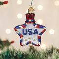 USA Star Patriotic Christmas Ornament