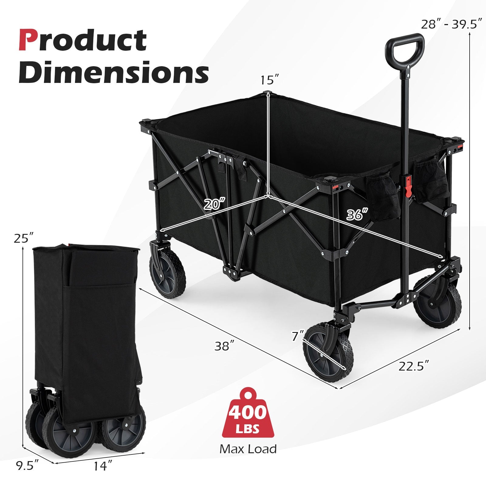 Heavy-Duty Collapsible Wagon Cart