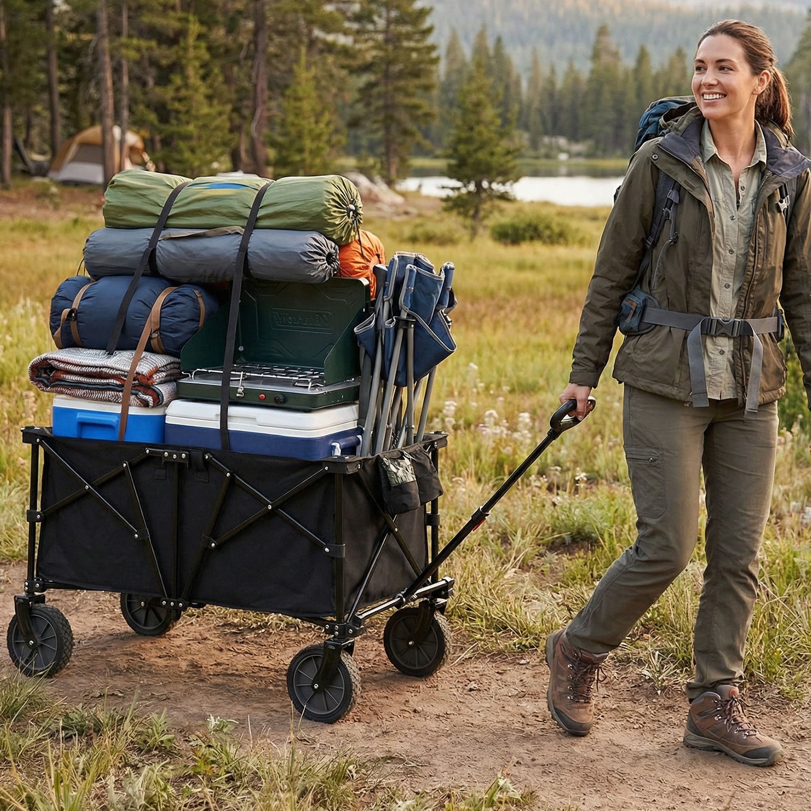 Heavy-Duty Collapsible Wagon Cart