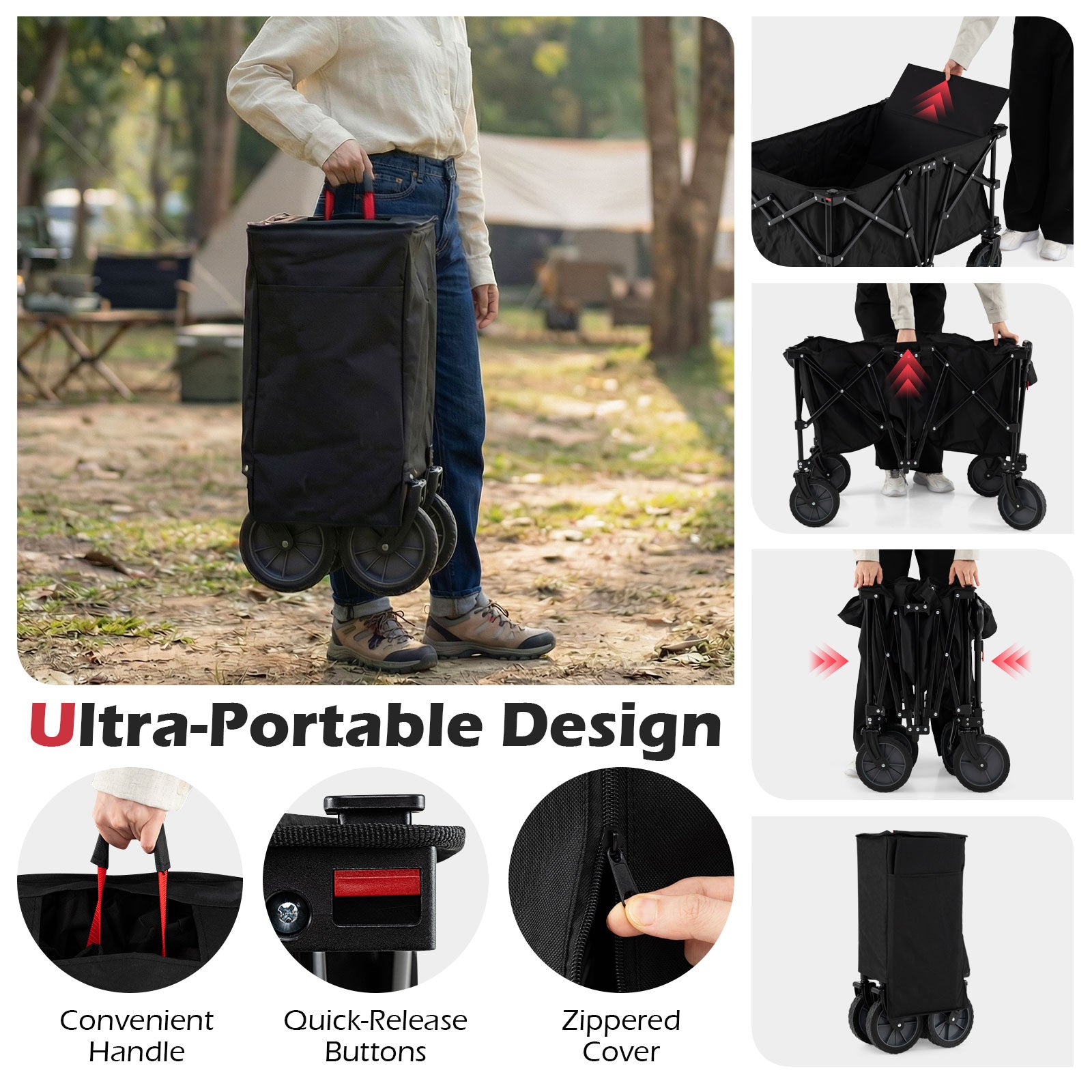 Heavy-Duty Collapsible Wagon Cart