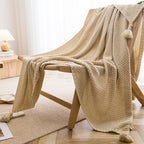 Handmade Tassel Throw Blanket