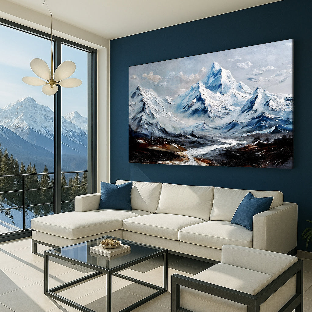 Snowy Peak Canvas Wall Art