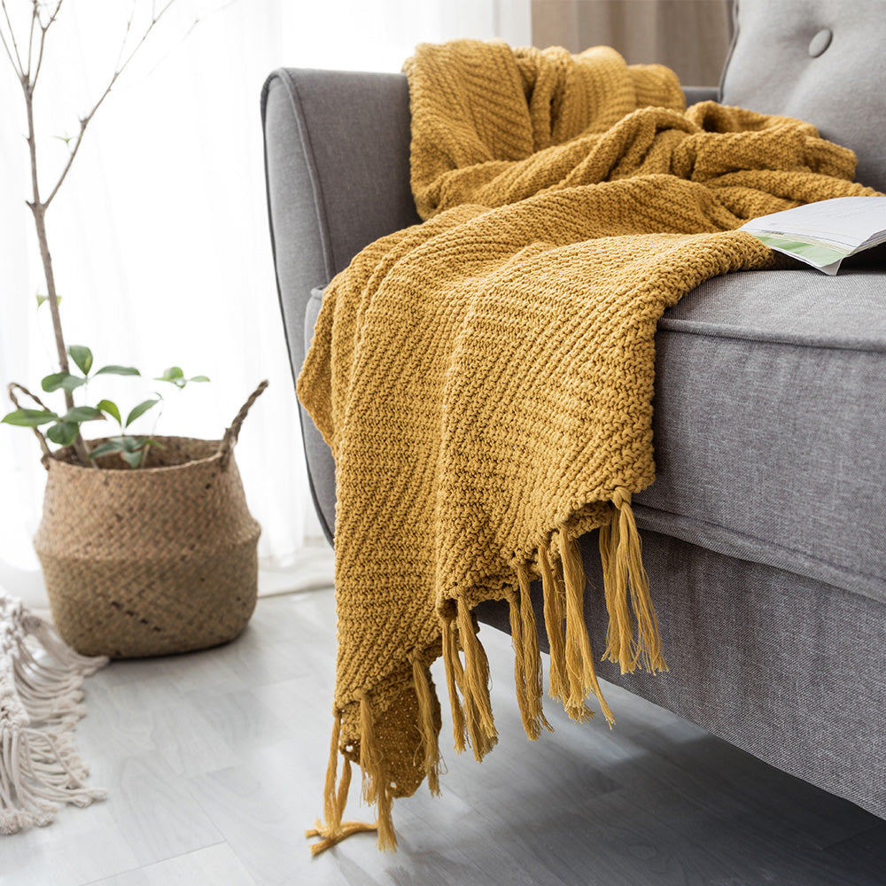 Nordic Cotton Tassel Blanket