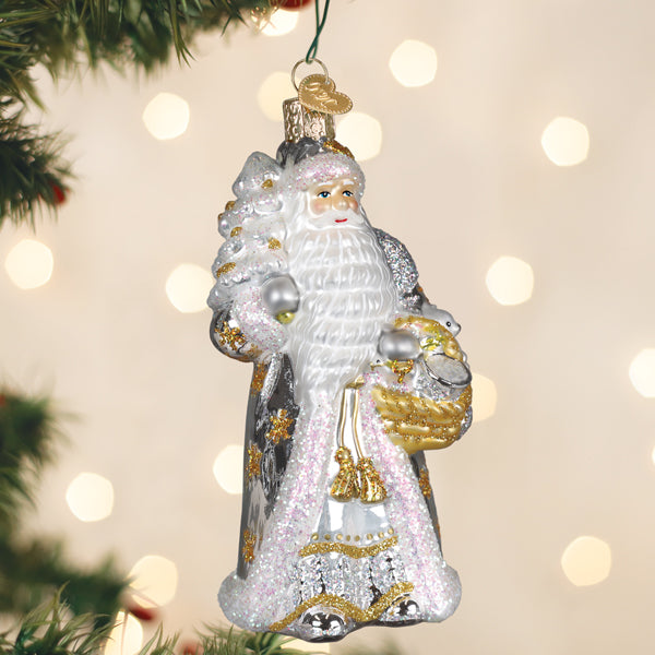 Sterling Santa Christmas Ornament