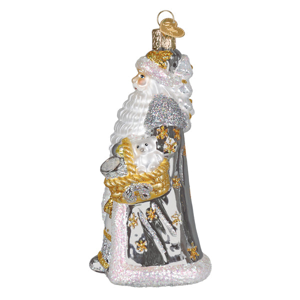 Sterling Santa Christmas Ornament