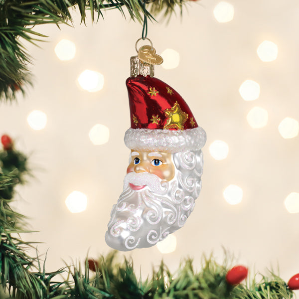 Santa Moon Face Christmas Ornament