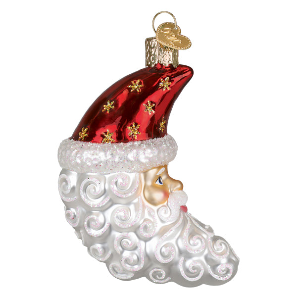 Santa Moon Face Christmas Ornament