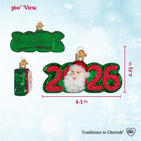 2026 Santa Christmas Ornament