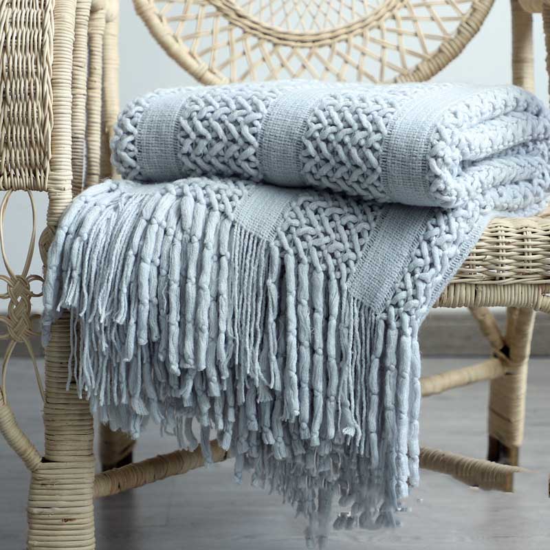 Mountain Lodge Bed‑End Knit Blanket