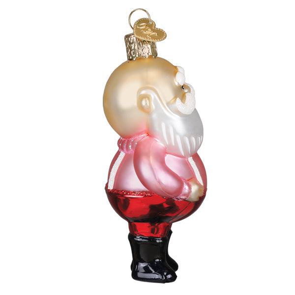 Santa in Suspenders Christmas Ornament