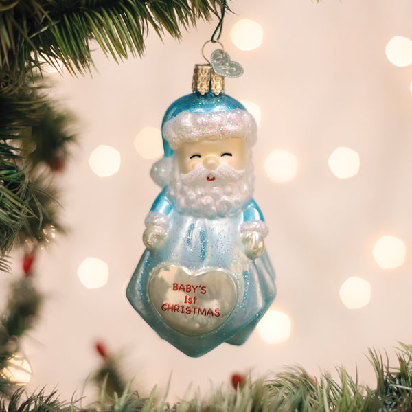 Baby Boy’s First Christmas Santa Lovey Ornament