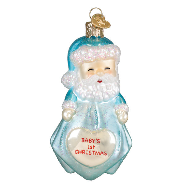 Baby Boy’s First Christmas Santa Lovey Ornament