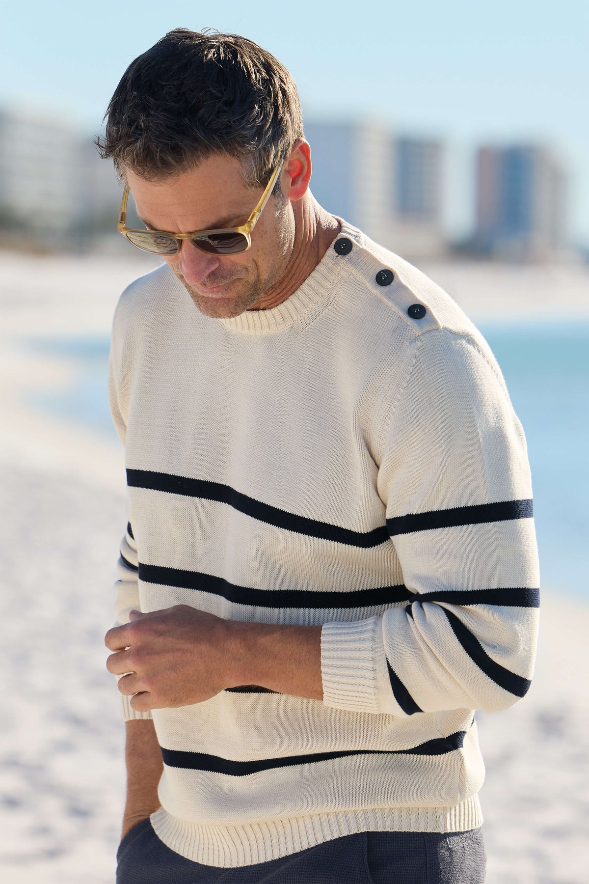 Nautical Stripe Crew Sweater