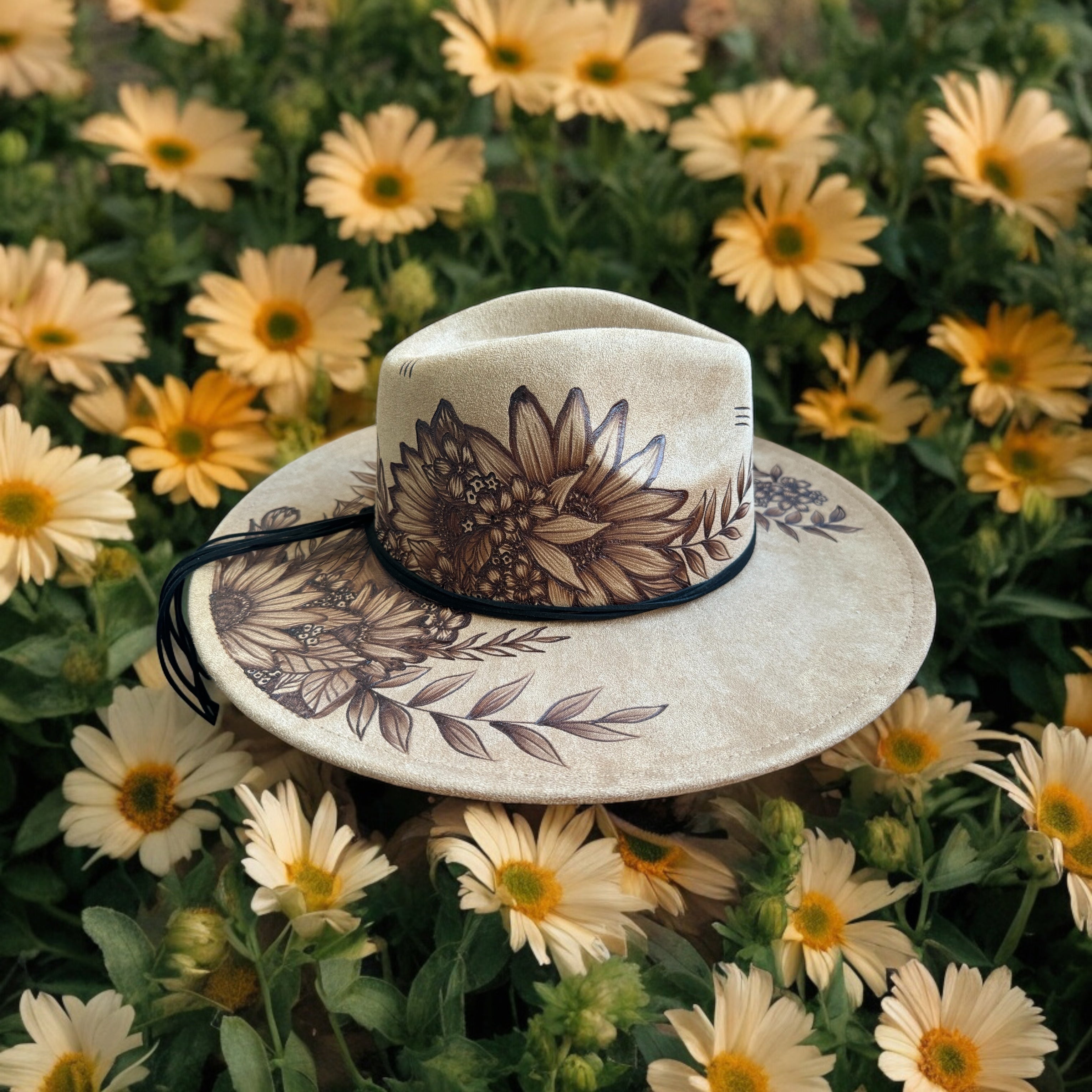 Whiteleaf - Burned Wide Brim Hat