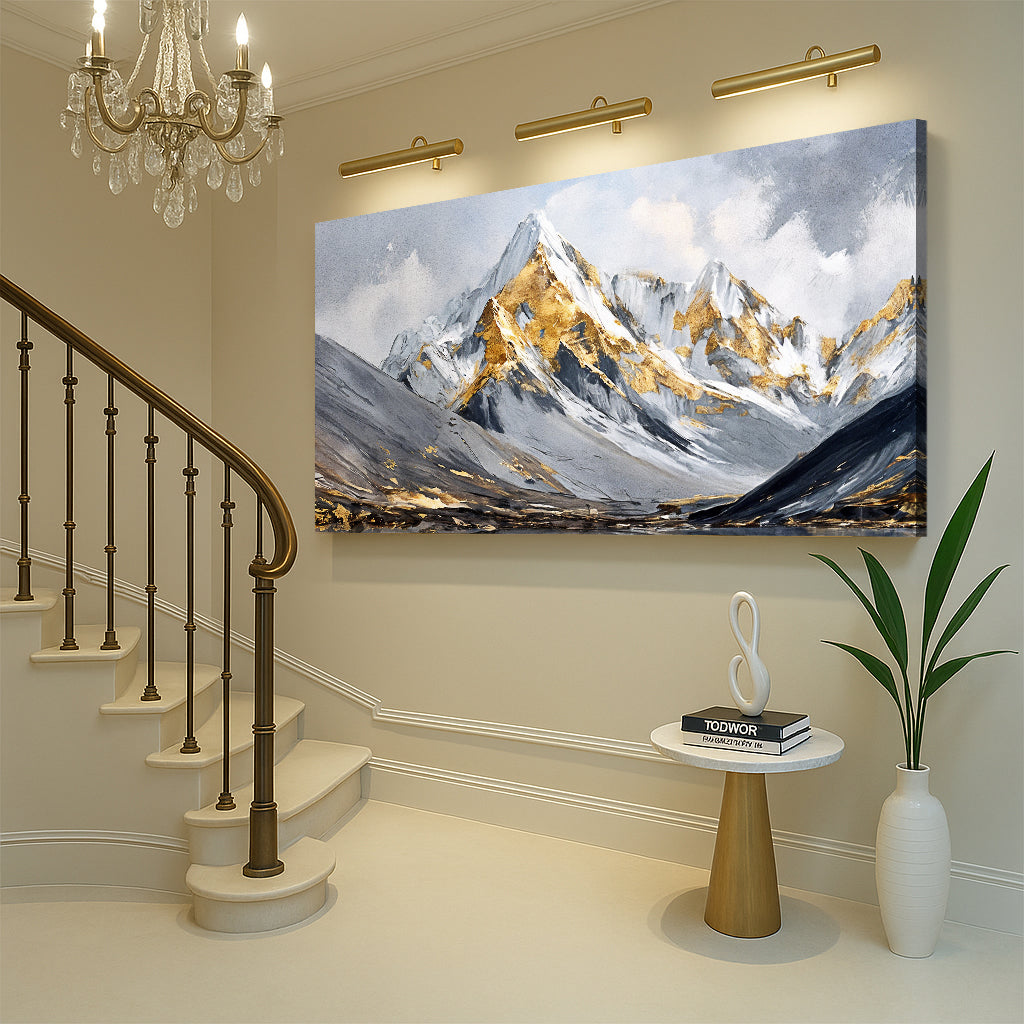 Golden Mountain Canvas Wall Art