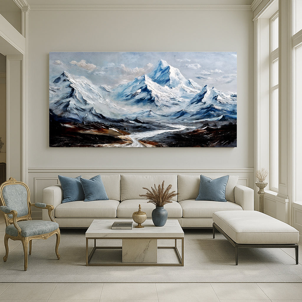 Snowy Peak Canvas Wall Art