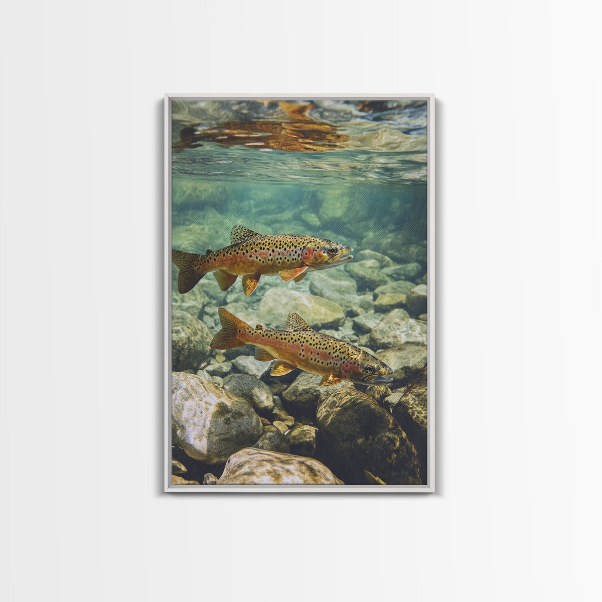 Trout Framed Canvas Art