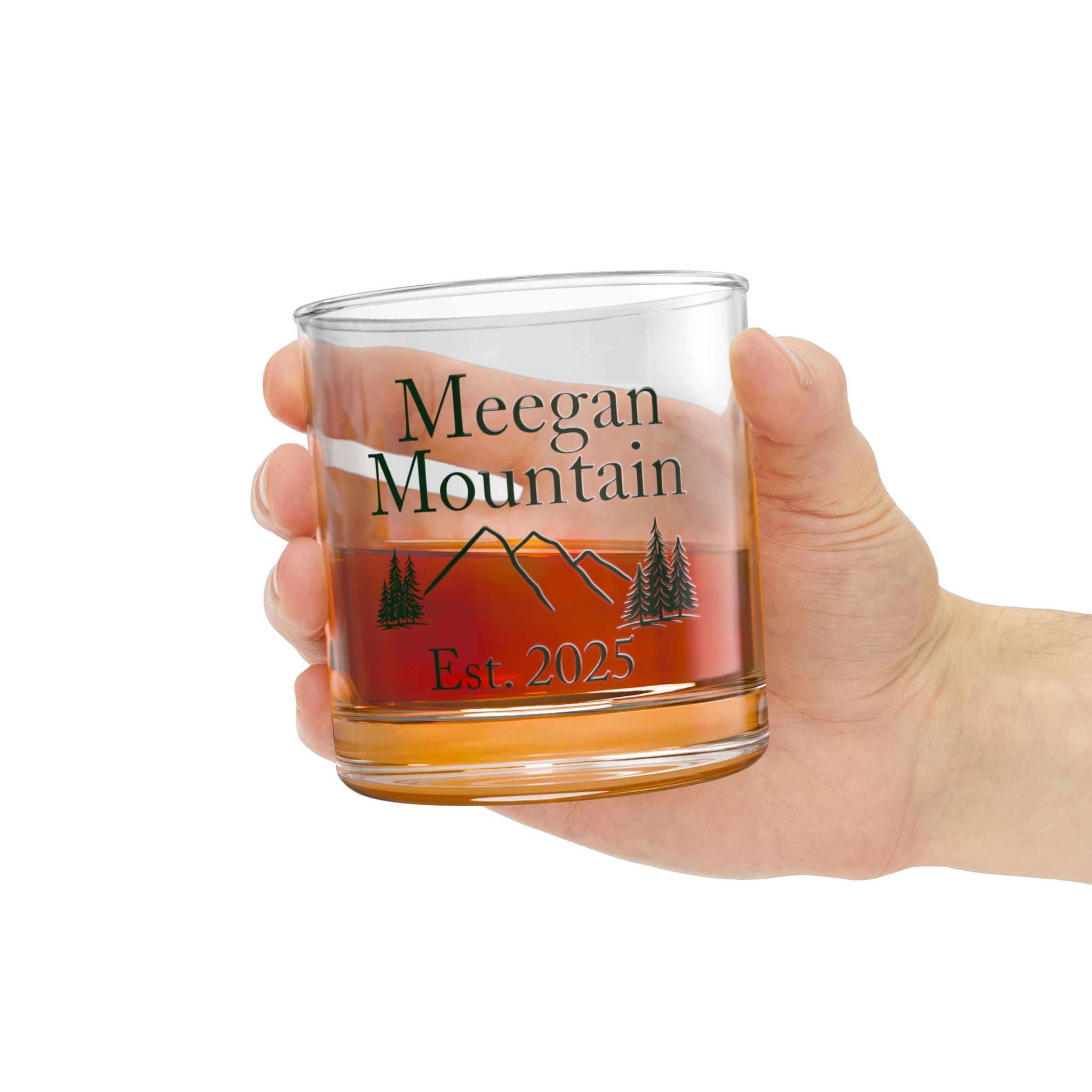 Mountain Monogram Rocks Glass