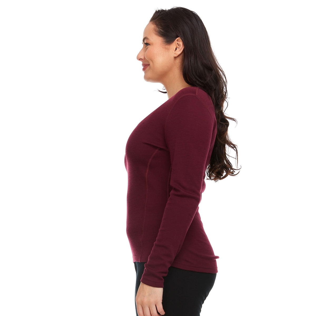 Women's Merino Wool Midweight V-Neck Sweater