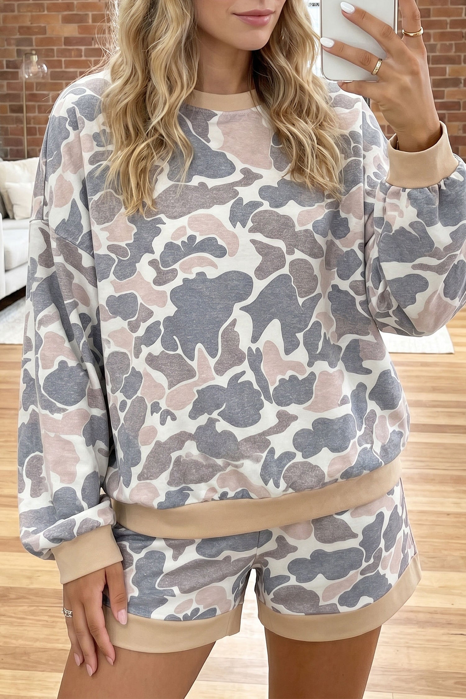 Women's Camo Patchwork 2-Piece Set