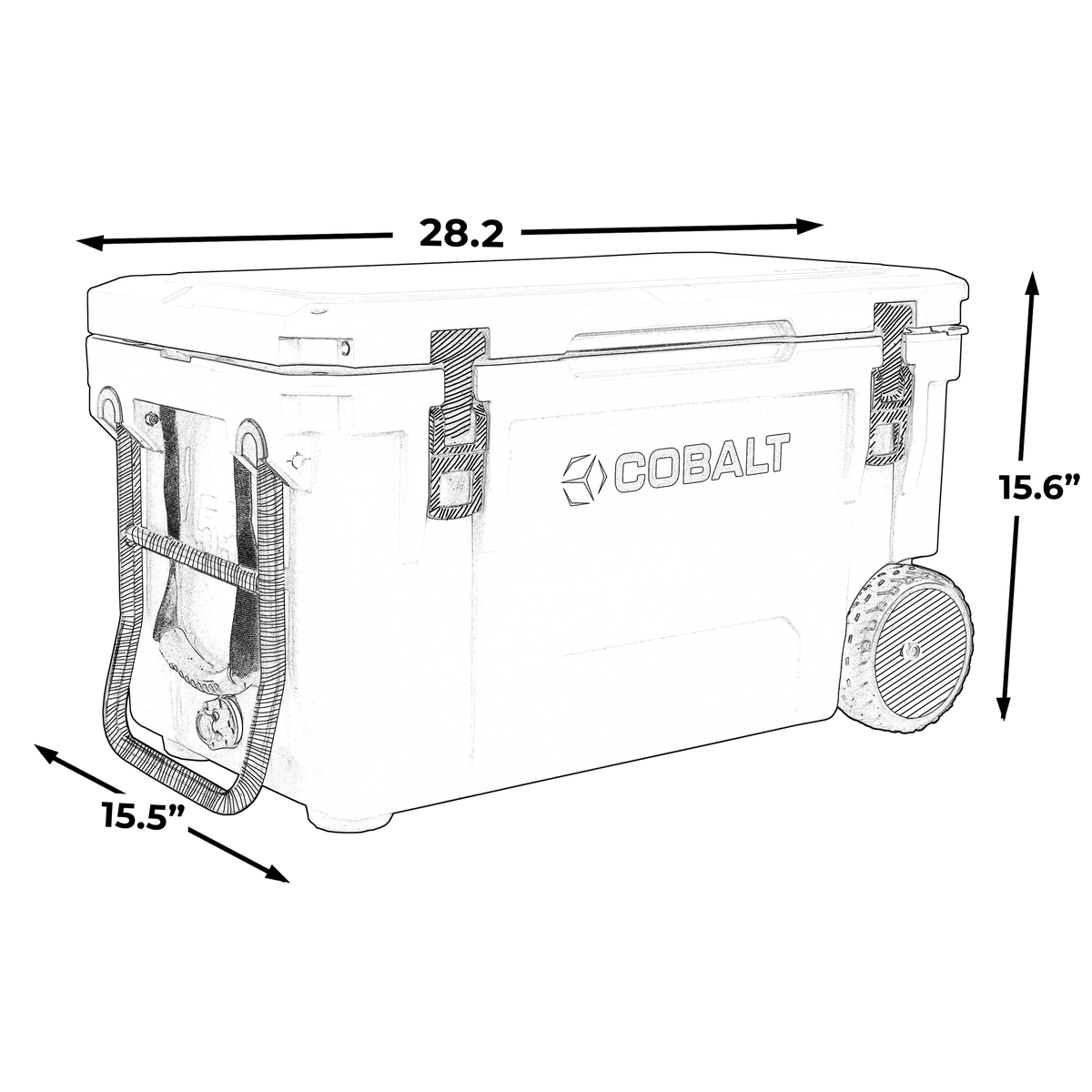 Cobalt 55 Cooler with Wheels