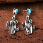 Vintage Cactus Pendant Earrings