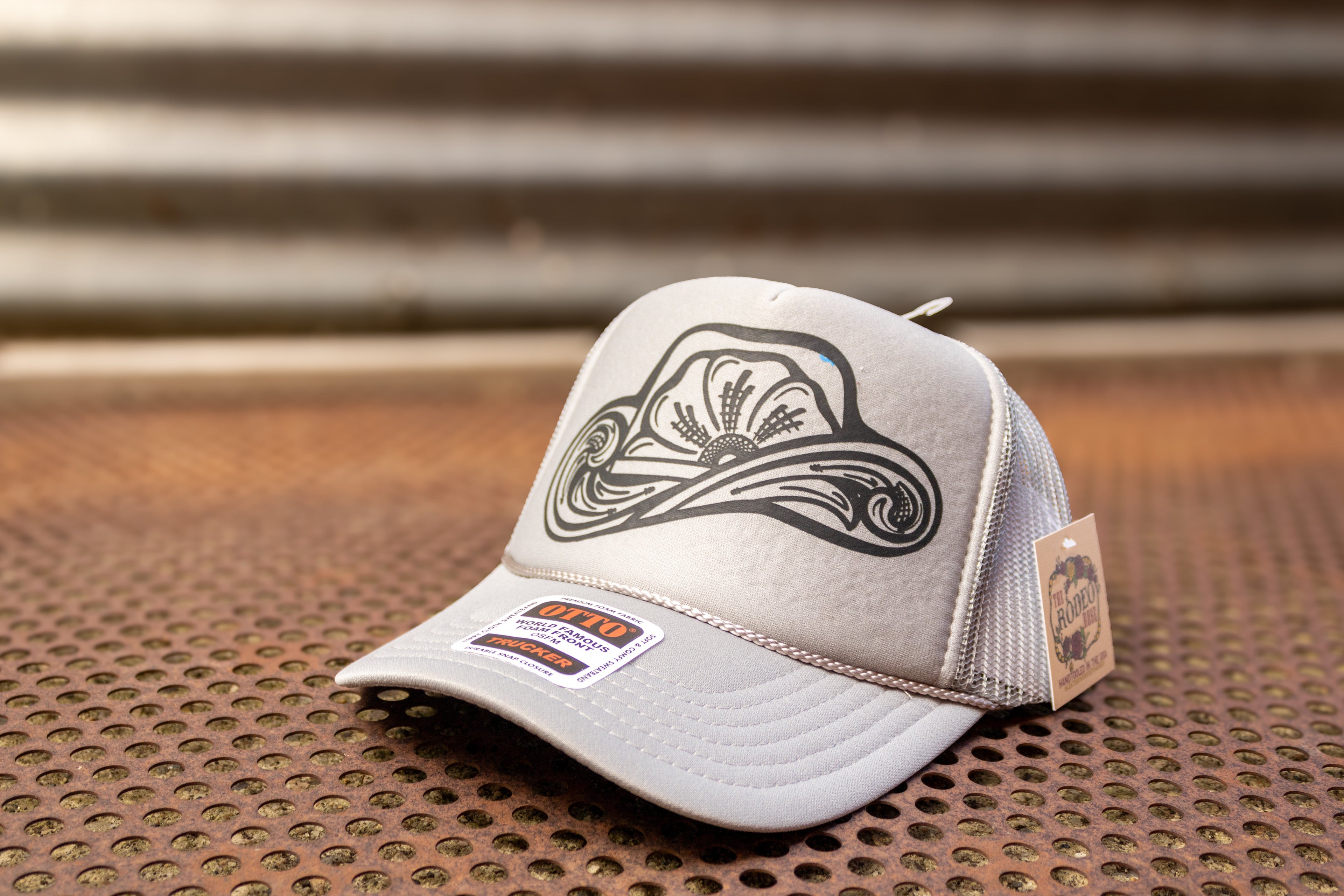 Tooled Cowboy Hat Graphic Trucker Cap