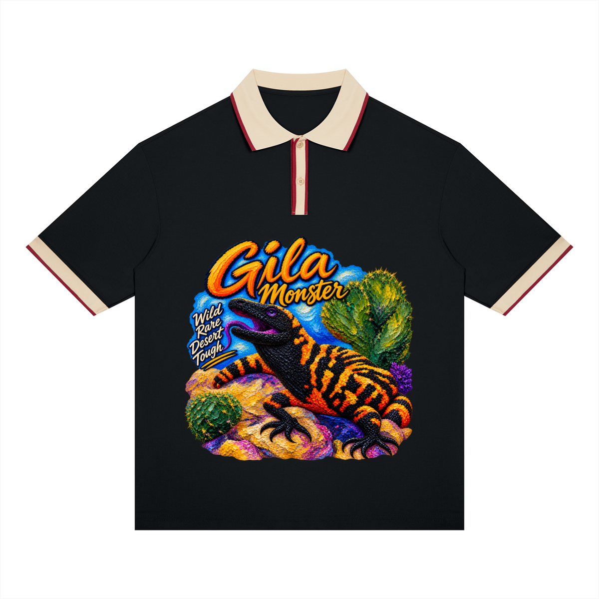 Adult Gila Monster Color-Block Polo
