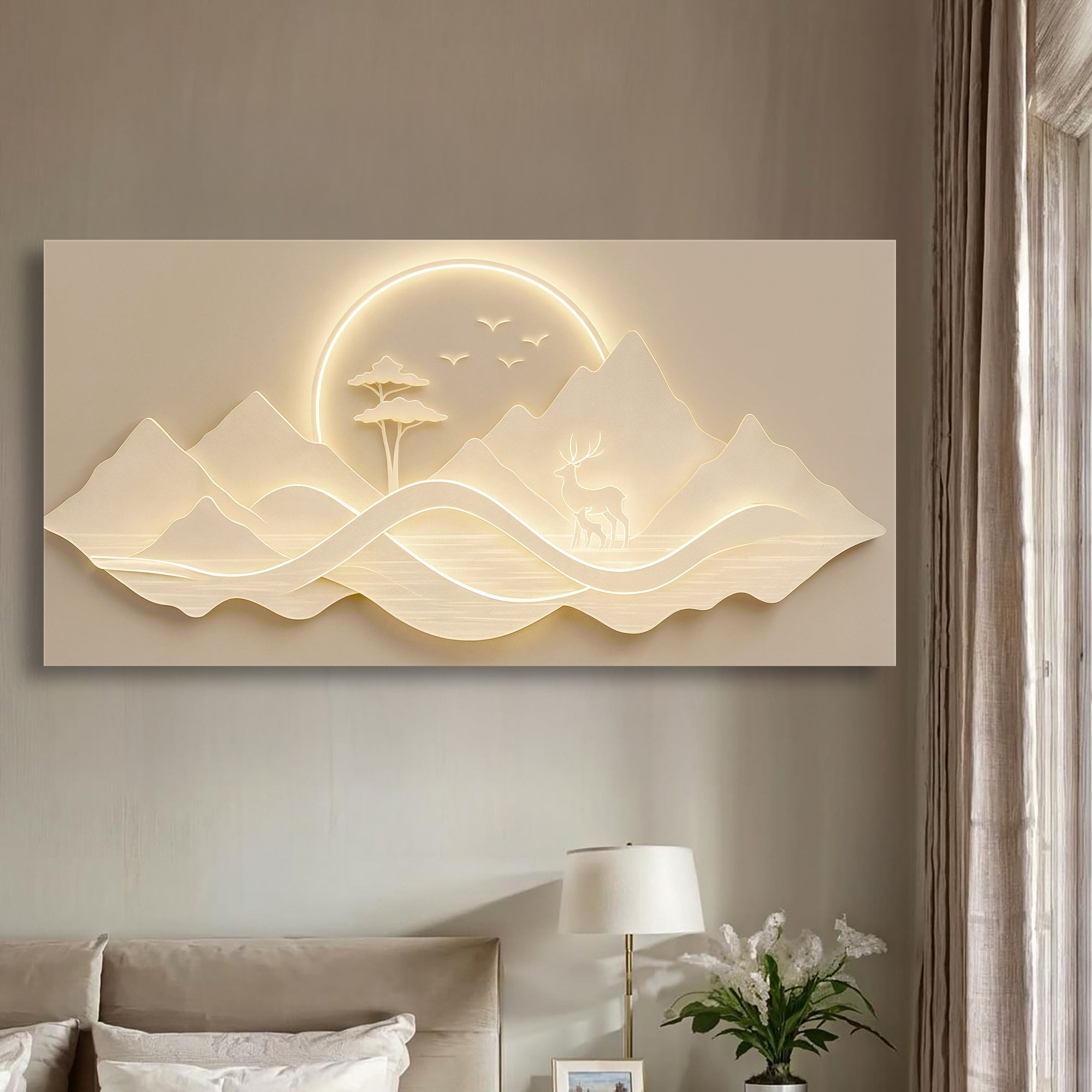 Modern Mountain Landscape Canvas Wall Art