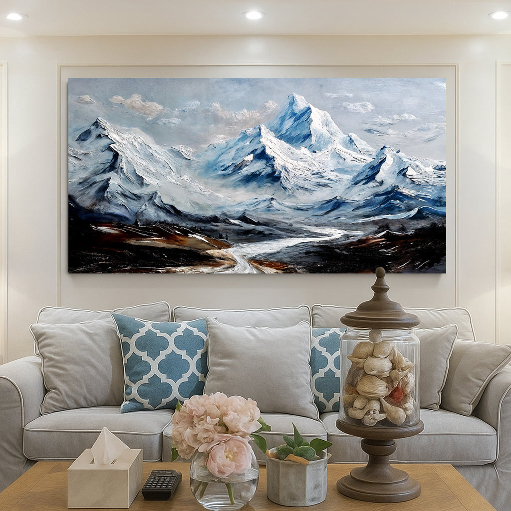 Snowy Peak Canvas Wall Art