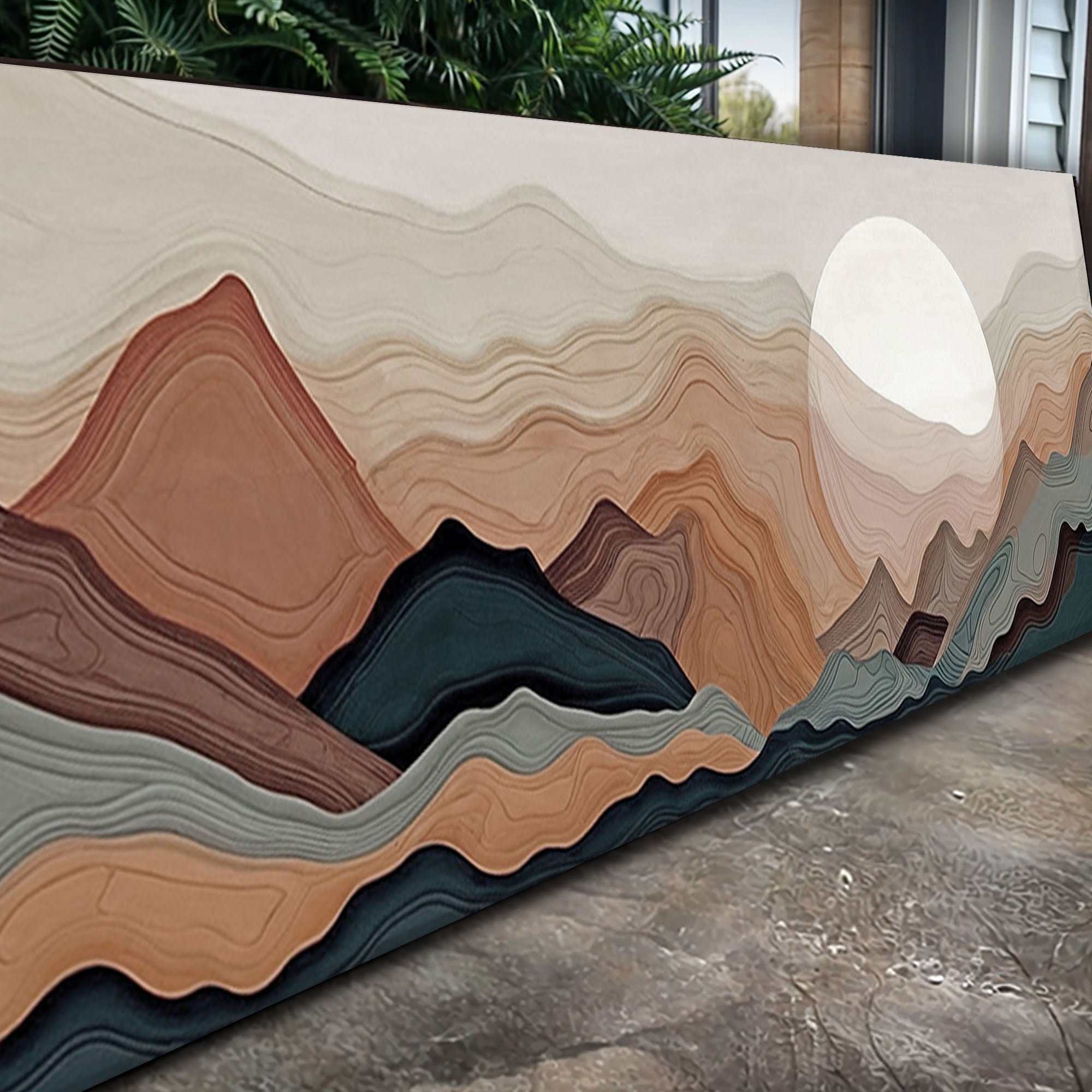 Abstract Mountain Landscape Canvas Wall Art