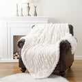 Faux Rabbit Fur Hooded Blanket