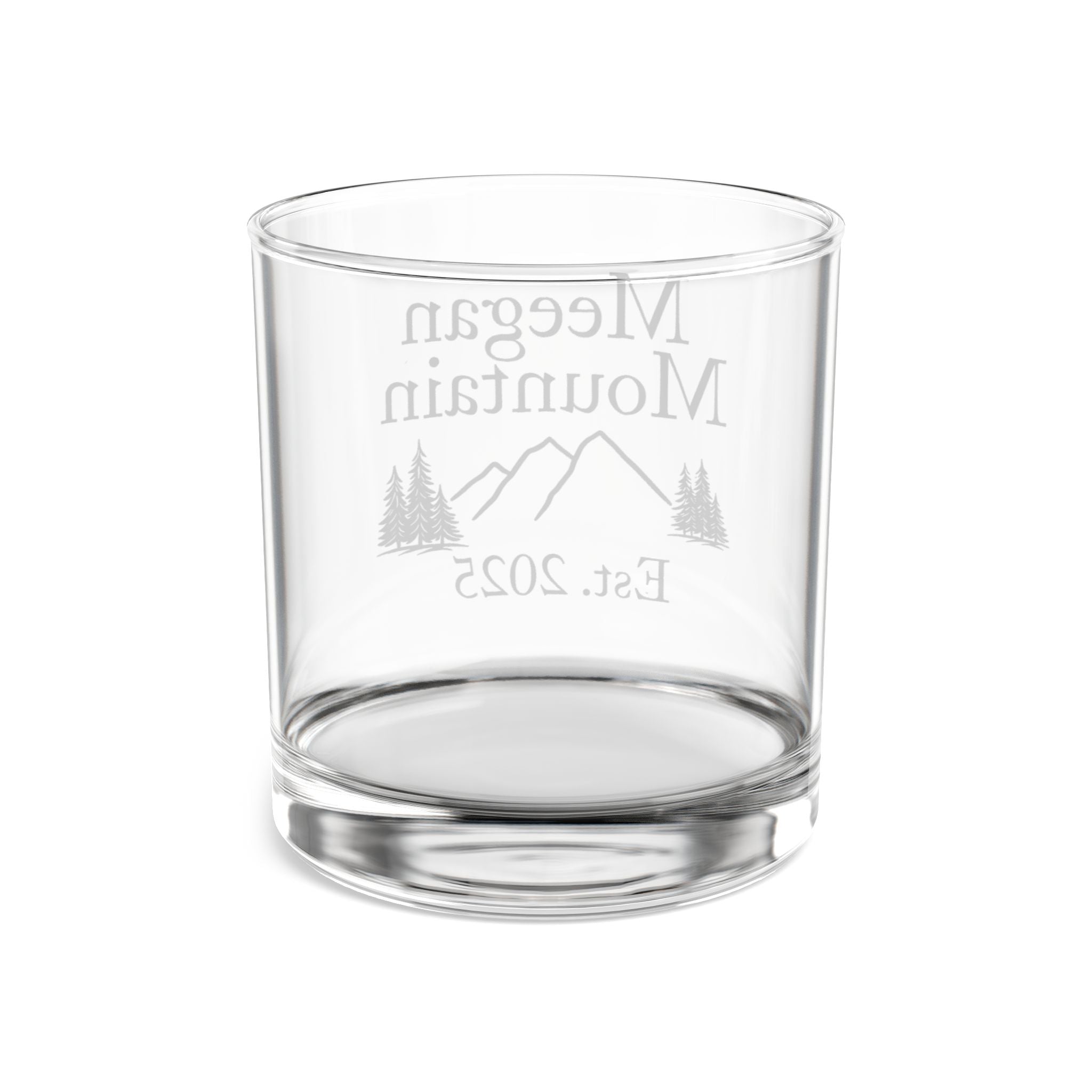 Mountain Monogram Rocks Glass