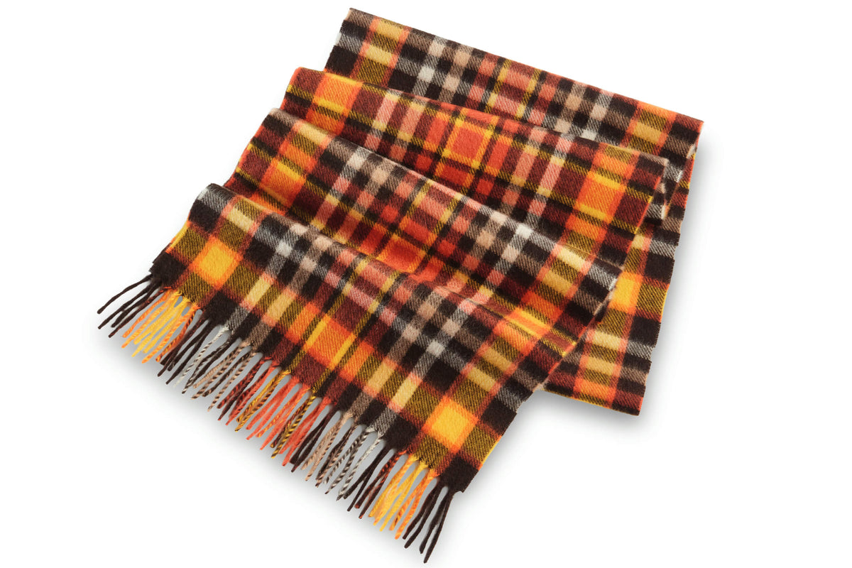Men’s Brown Yellow Cashmere Scarf