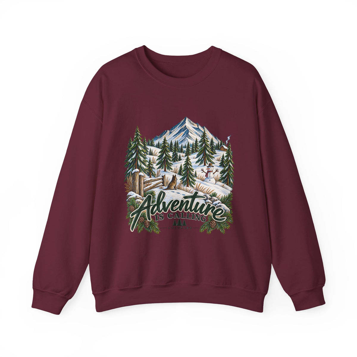 Adventure Is Calling Mountain Crewneck Sweatshirt